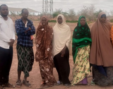 Residents of Habaswein (Abdi Ahmed, second from left)
