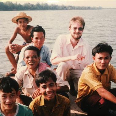 On the Tonlé Sap river, Cambodia, 1994. Photo - David Channer