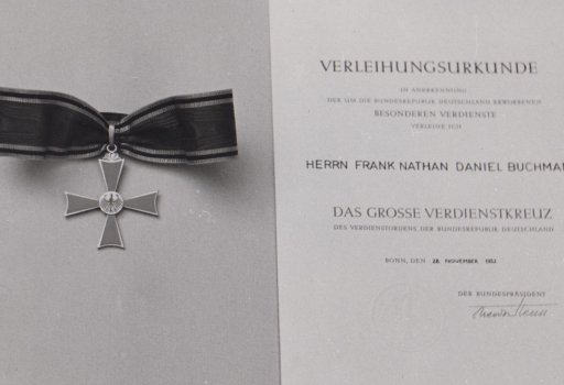 Frank Buchman, Order of Merit, Germany, 1952