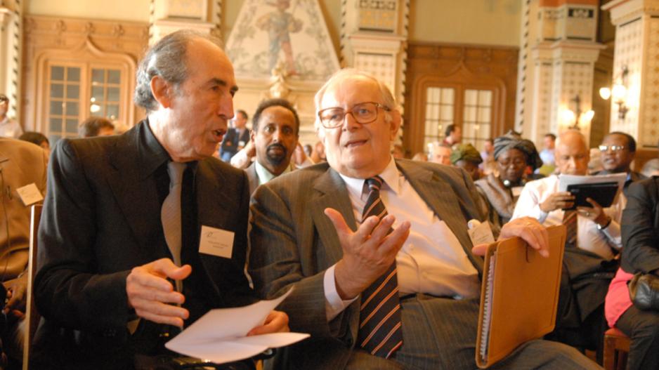With his friend and successor as IofC International President, Mohammed Sahnoun With his friend and successor as IofC International President, Mohammed Sahnoun